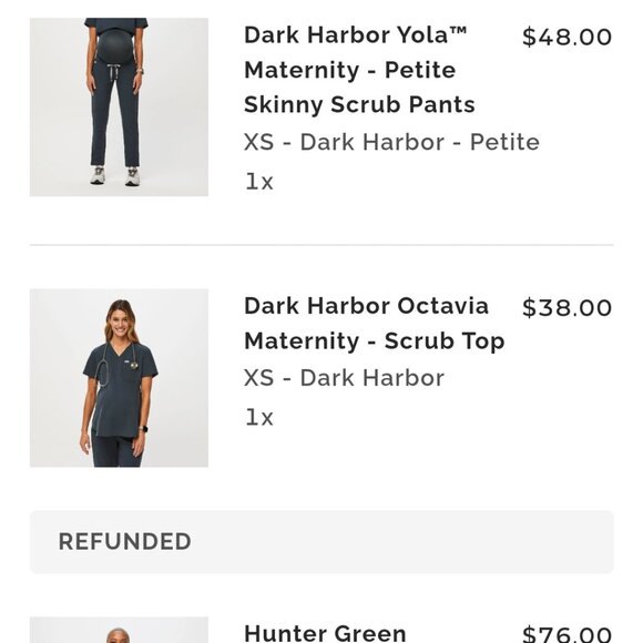 FIGS MATERNITY Scrubs Set XS PETITE - Picture 4 of 7